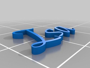 isa keychain organization customized 3d print model - Mito3D