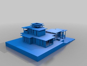 casa moderna edifícios e estruturas 3d print model - Mito3D