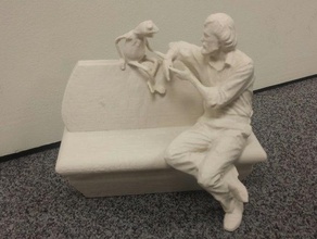 umd jim henson kermit statue scans & replicas maryland mckeldin terps terrapins university 3d print model - Mito3D