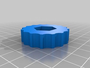 mi personalizados paramétrico moleteado tuerca hexagonal titular partes personalizado 3d print model - Mito3D