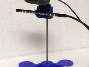 kamera ışık bar sahibi Genius c270 açtı 3d yazıcı aksesuarları monte edin standı led mount sopa dur usb 3d print model - Mito3D
