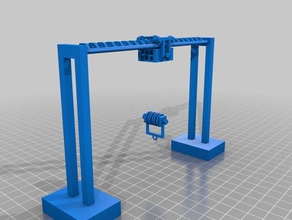 desktop crane 3d printing experimental mechanical model pulley toy 3d print model - Mito3D