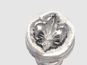 fleur de lis carimbo traje adepta fleur-de-lis pureza selo sororitas warhammer warhammer40k cera 3d print model - Mito3D