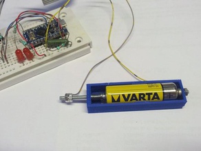 battery holder customizable electronics 18650 aa aaa 3d print model - Mito3D
