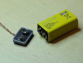 cap diy 9v-Batterie-clip - Elektronik 9v-Batterie Batterie openscad 3d print model - Mito3D