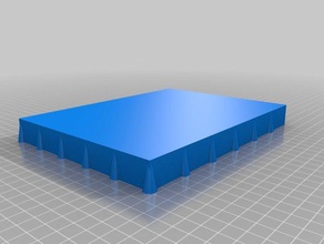 my customized customisable anti-curl cuboid base plate buildings & structures 3d print model - Mito3D