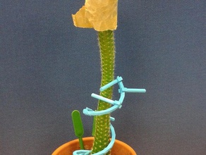 spiral cactus support outdoor & garden supportless 3d print model - Mito3D