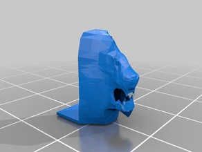 cabeza de león tope la puerta libro final decoración sujetalibros 3d print model - Mito3D
