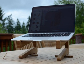 ergonomischer Standfuß macbook laptop cnc-Fräswerkzeug-Pfad computer stand das pro 3d print model - Mito3D