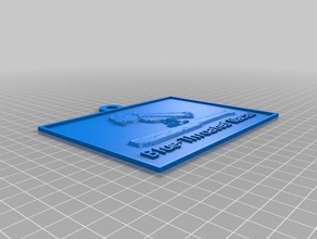 griffin - azul-throated guacamayo Arte en 2d personalizado 3d print model - Mito3D