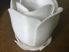 rose flower pot outdoor & garden vase 3d print model - Mito3D