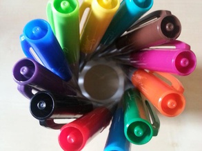 sharpie ultra fine crown pens organization customized permanent marker 3d print model - Mito3D