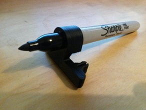 sharpie holder solidoodle 3 lawsy's replacement extruder 3d printer accessories 2d plotter lawsy 3d print model - Mito3D