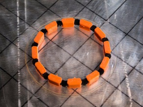 squishy insides bracelet bracelets 2 materials embedded print fashion flex flexible ninjaflex 3d print model - Mito3D