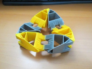 kaleidocycle mechanical toys hinge tetrahedra tetrahedron ultimaker 3d print model - Mito3D