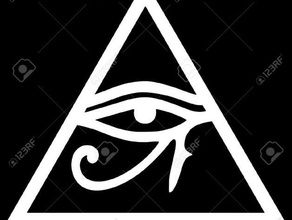 illuminati 3d printing circle eye eyes jewelry thing triangle 3d print model - Mito3D