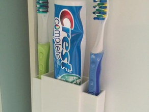 parametrik diş macunu, fırçası tutucu organizasyon banyo macunu 3d print model - Mito3D
