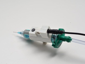 solder paste glue dispenser hand switch 30cc electronics adafruit diy syringe tool utility 3d print model - Mito3D