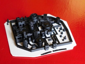 winterfell, extrusora de dupla versão edifícios estruturas castelo cidade fantasia jogo thrones medieval town tv 3d print model - Mito3D