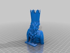 glinda la buena bruja del busto de corona props el oz asistente 3d print model - Mito3D
