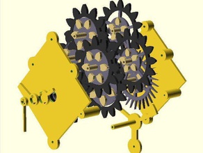 marco de la actualización 8-engranaje reloj revisión otros un biblioteca escape mcad 3d en el experimento modelo openscad paramétricas imprimible proyecto prueba 3d print model - Mito3D