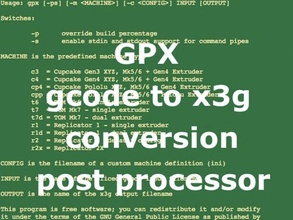 gpx gcode x3g conversor 3d a impressora os acessórios conversão cupcake o cura kisslicer replicator 2 2x sailfish thing-o-matic 3d print model - Mito3D