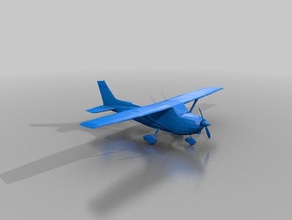 cessna 172 skyhawk aereo La stampa 3d 3d print model - Mito3D