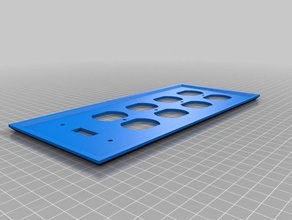 5-gang wall plate - 4 duplex-Steckdose, w 1 Schalter Dekor kundengebundene 3d print model - Mito3D