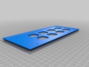 5-gang wall plate - 4 duplex-Steckdose, w 1 leer Dekor kundengebundene 3d print model - Mito3D