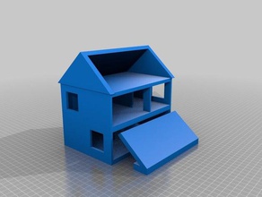 regular doll house 3d printing dollhouse model opendollhouse 3d print model - Mito3D