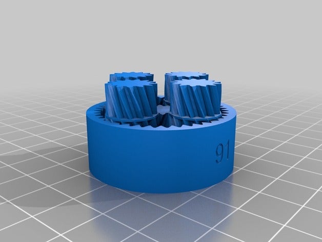 my customized differential planetary gearset parts 3D print model - Mito3D