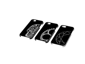 iphone 5s clip case mobile phone abs bicycle chainring chainwheel diamond dual extrusion replicator 2x skull 3d print model - Mito3D