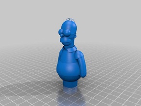 homer simpson tap handle kitchen & dining beer simpsons 3d print model - Mito3D