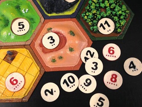 catan number tokens games numbers piece pieces settlers token 3d print model - Mito3D