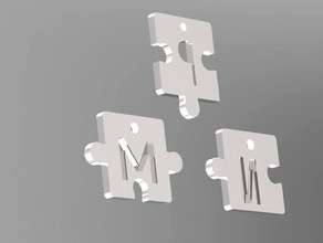 puzzle key chain keychains 3d keychain llavero pieces 3d print model - Mito3D