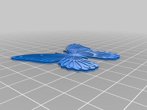 şeffaf kelebek kolye değiştirilmiş takı 3d print model - Mito3D