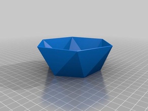 tigela low poly design do agregado familiar taças o baixa contagem de polígonos 3d print model - Mito3D