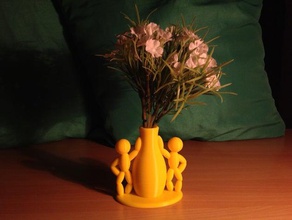 thingummies boas-vindas a seus amigos flores criaturas vaso de do pote 3d print model - Mito3D