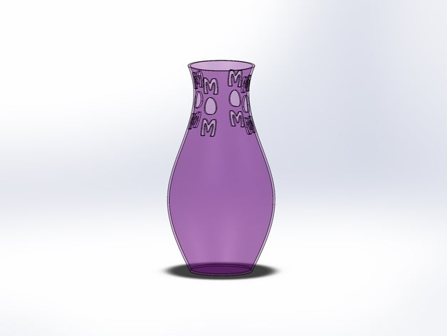 mothers day vase household birthday flower mom 3D print model - Mito3D