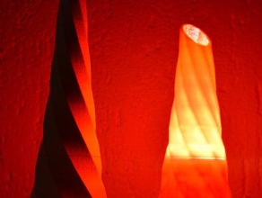 lampada cono esagonale de los hogares la lámpara el led vulcan vulcano 3d print model - Mito3D