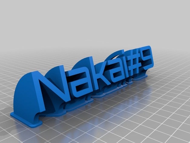 my customized sweeping name plate kat office 3D print model - Mito3D