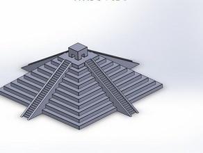 templo azteca La impresión en 3d fresco la diversión llavero 3d print model - Mito3D