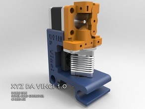 xyz da vinci double fan carriage 3d printer extruders 40mm mount davinci dual extruder hotend hot end 3d print model - Mito3D