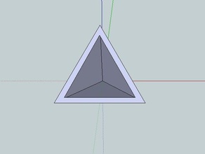 3-sided pyramid hollow tetrahedron dice 3d print model - Mito3D