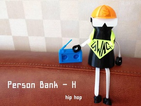 person bank - h household hiphop piggybank spaceship swag 3d print model - Mito3D
