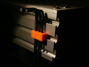3 key hex wrench holder t-slot 3d printer accessories allen aluminatus hey tslot 3d print model - Mito3D