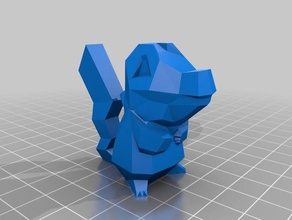 totochu toy & game accessories low-poly mashup pikachu pokemon totodile 3d print model - Mito3D
