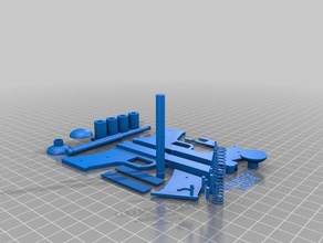 toy dart gun 3d printer build plate nested printing 3d print model - Mito3D