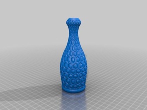 hex cortar la botella decoración 3d print model - Mito3D