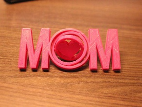 mom gimbal heart art mother mothers day 3d print model - Mito3D